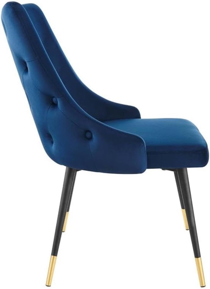 Modway Adorn Tufted Performance Velvet Dining Side Chair, Navy 25D x 22W x 34H Inch