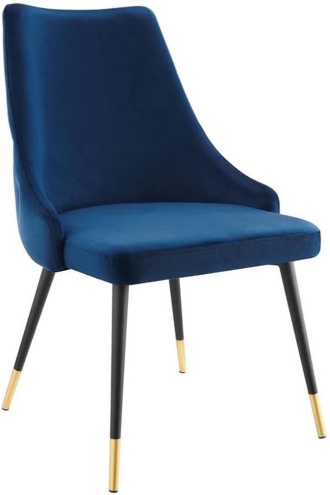 Modway Adorn Tufted Performance Velvet Dining Side Chair, Navy 25D x 22W x 34H Inch