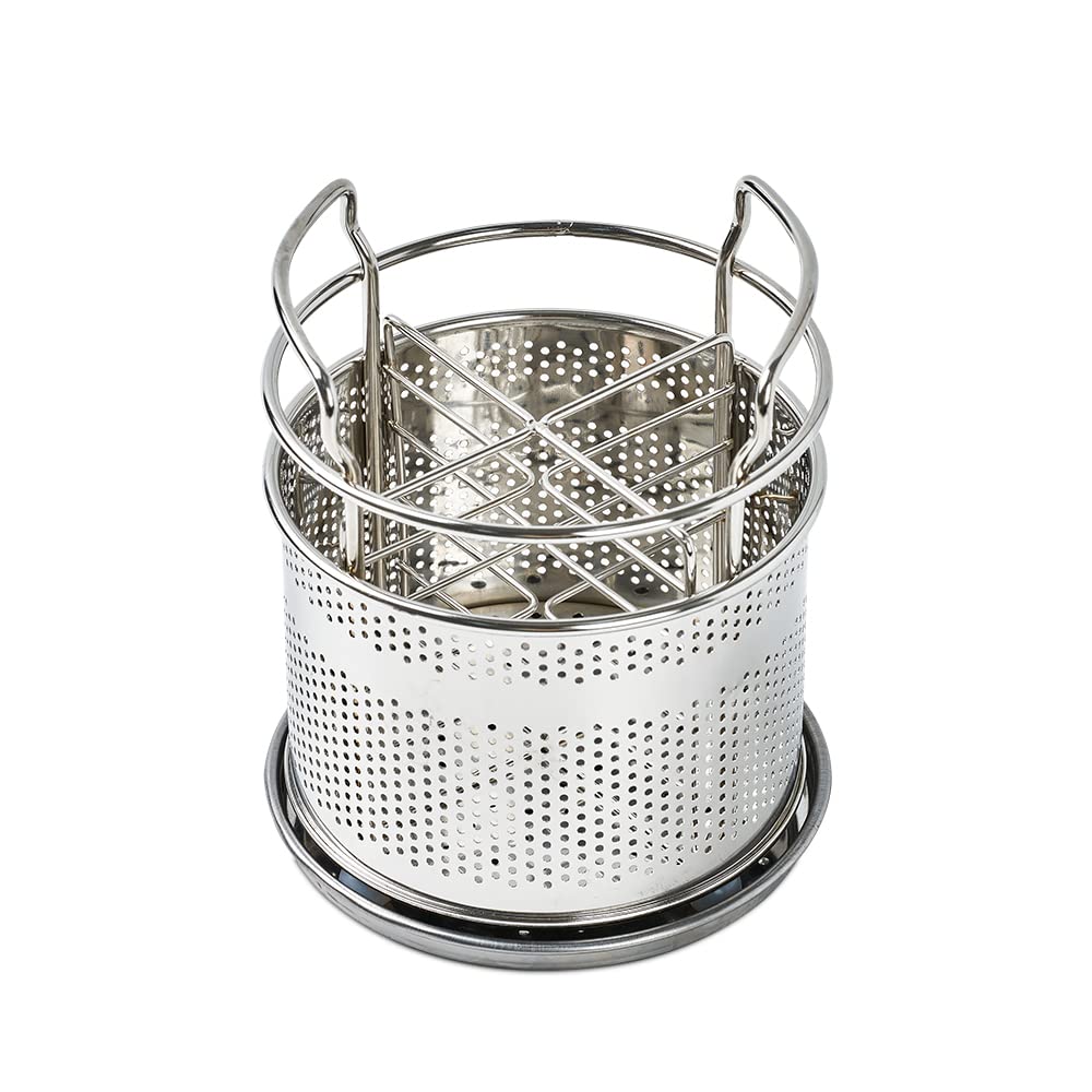 HOME&I Silverware Drying Basket, Hanging Rectangular Utensil Holder with 2 Compartments, Stainless Steel 304 Cutlery Caddy for Dish Rack, Kitchen Sink & Countertop