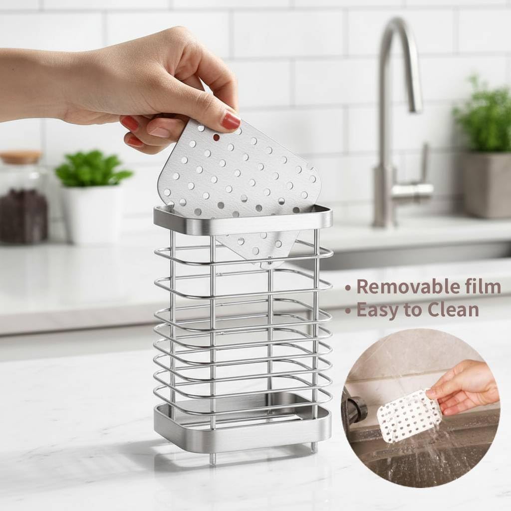 Kitchen Utensil Drying Rack,304 Stainless Steel Chopsticks Spoon Fork Knife Drainer Basket Flatware Storage Drainer, Dish Drainer for Kitchen Counter