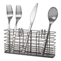 SANNO Stainless Steel Utensil Drying Rack Silverware Holder for Dish Rack, Hanging Cutlery Utensil Holder Silverware Organizer Stainless Steel Rack with Hooks