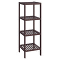 SONGMICS 4-Tier Bamboo Shelf, Narrow Bathroom Shelf, Standing Towel Rack, Corner Rack, for Kitchen, Living Room, Bedroom, Entryway, Bathroom, Natural UBCB54Y
