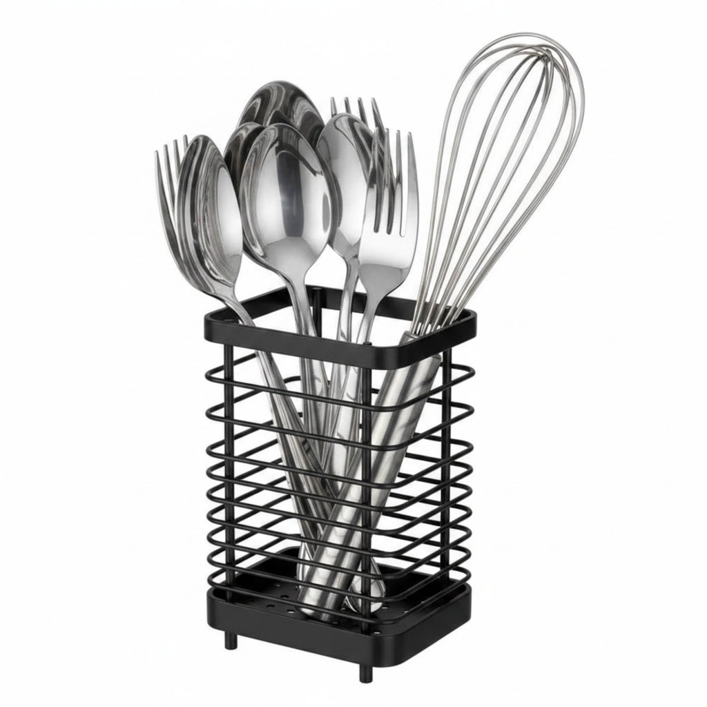 Kitchen Utensil Drying Rack,304 Stainless Steel Chopsticks Spoon Fork Knife Drainer Basket Flatware Storage Drainer, Dish Drainer for Kitchen Counter