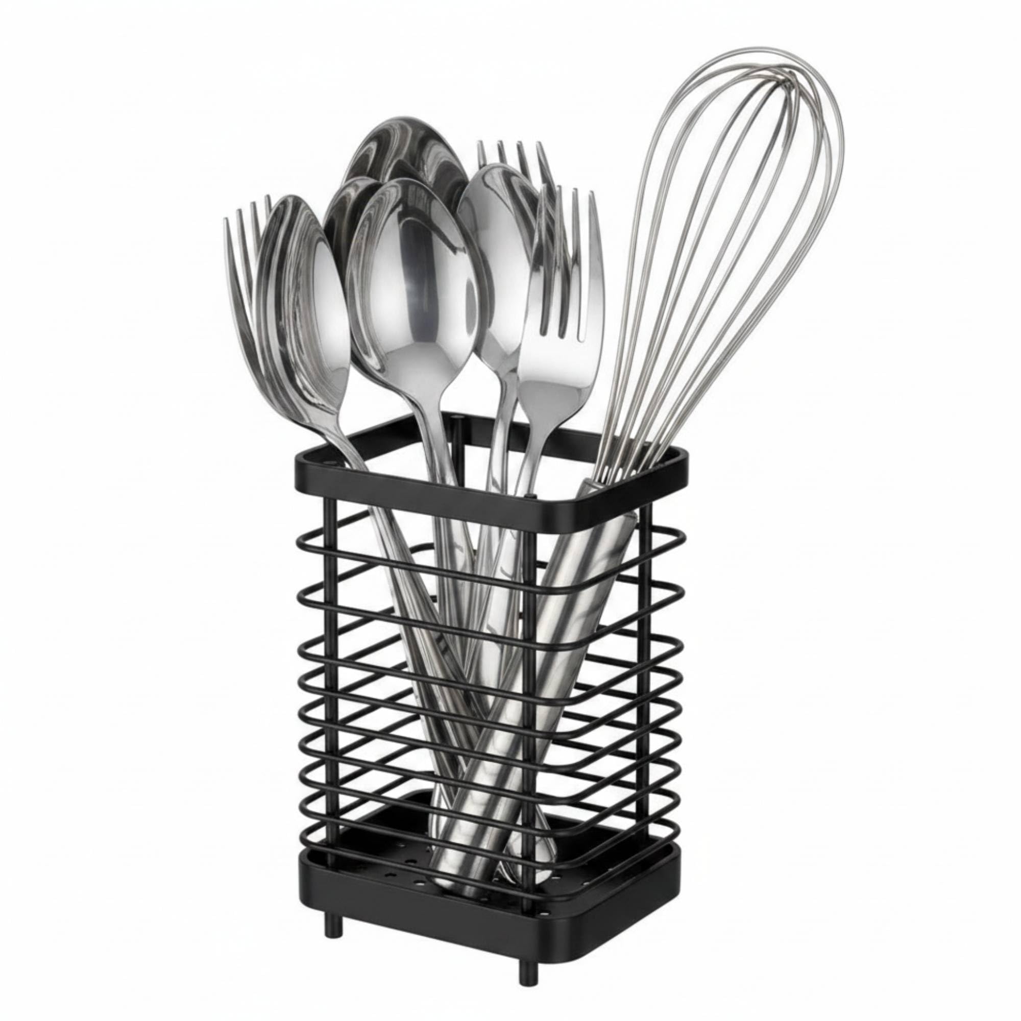 Kitchen Utensil Drying Rack,304 Stainless Steel Chopsticks Spoon Fork Knife Drainer Basket Flatware Storage Drainer, Dish Drainer for Kitchen Counter