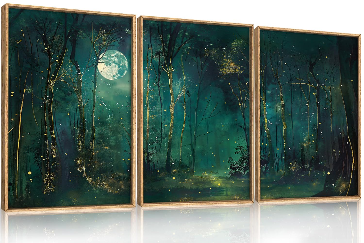 Abstract Natural Landscape Framed Canvas Wall Art Set, Watercolor Tan Green Beige Wall Decor, Minimalist Neutral Modern Scenery Artwork for Living Room, Bedroom,Farmhouse- 40"x20"x1