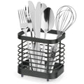 Utensil Holder, Stainless Steel Utensil Drying Rack for Kitchen Counter, Silverware Cutlery Flatware Holder Forks, Knives, Spoons, Chopsticks Organizer (Silver)
