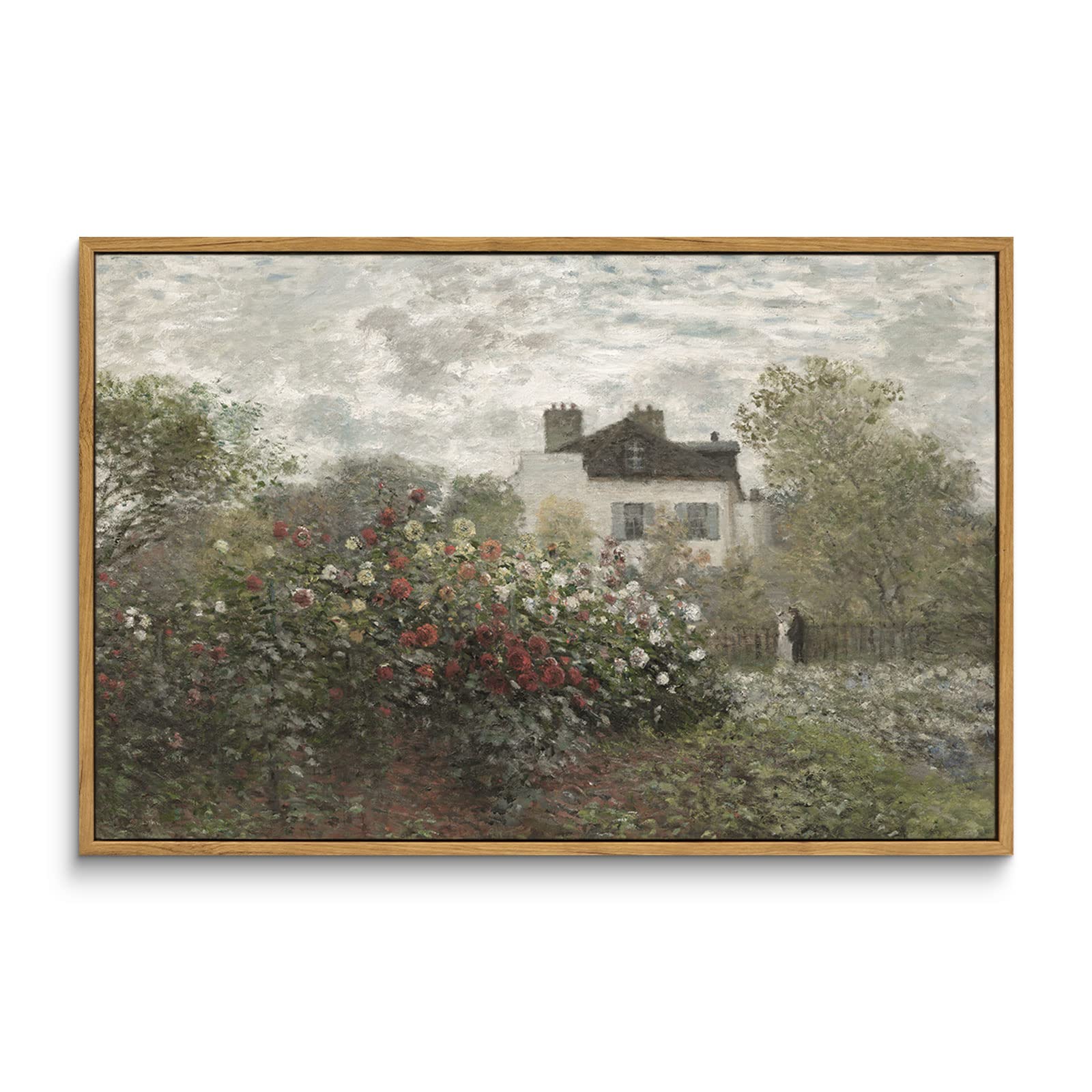 InSimSea Framed Canvas Wall Art Decor, Vintage Natue Landscape Art, Country Wilderness Painting Picture, Retro Decor for Bedroom Living Room, Office, Bathroom, Hallway, Room,12"x16"