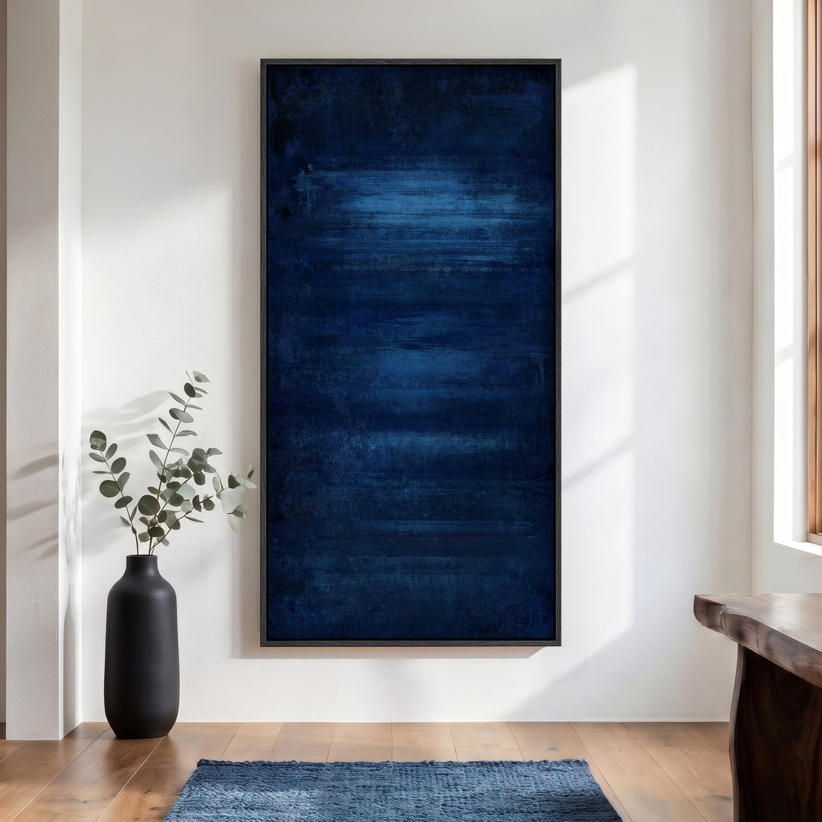 Large Framed Rustic Canvas Wall Art for Living Room, Brown Modern Abstract Landscape Prints Paintings Artwork for Walls, Horizontal Nature Pictures Wall Decor for Bedroom, Office, Farmhouse 30x60 In