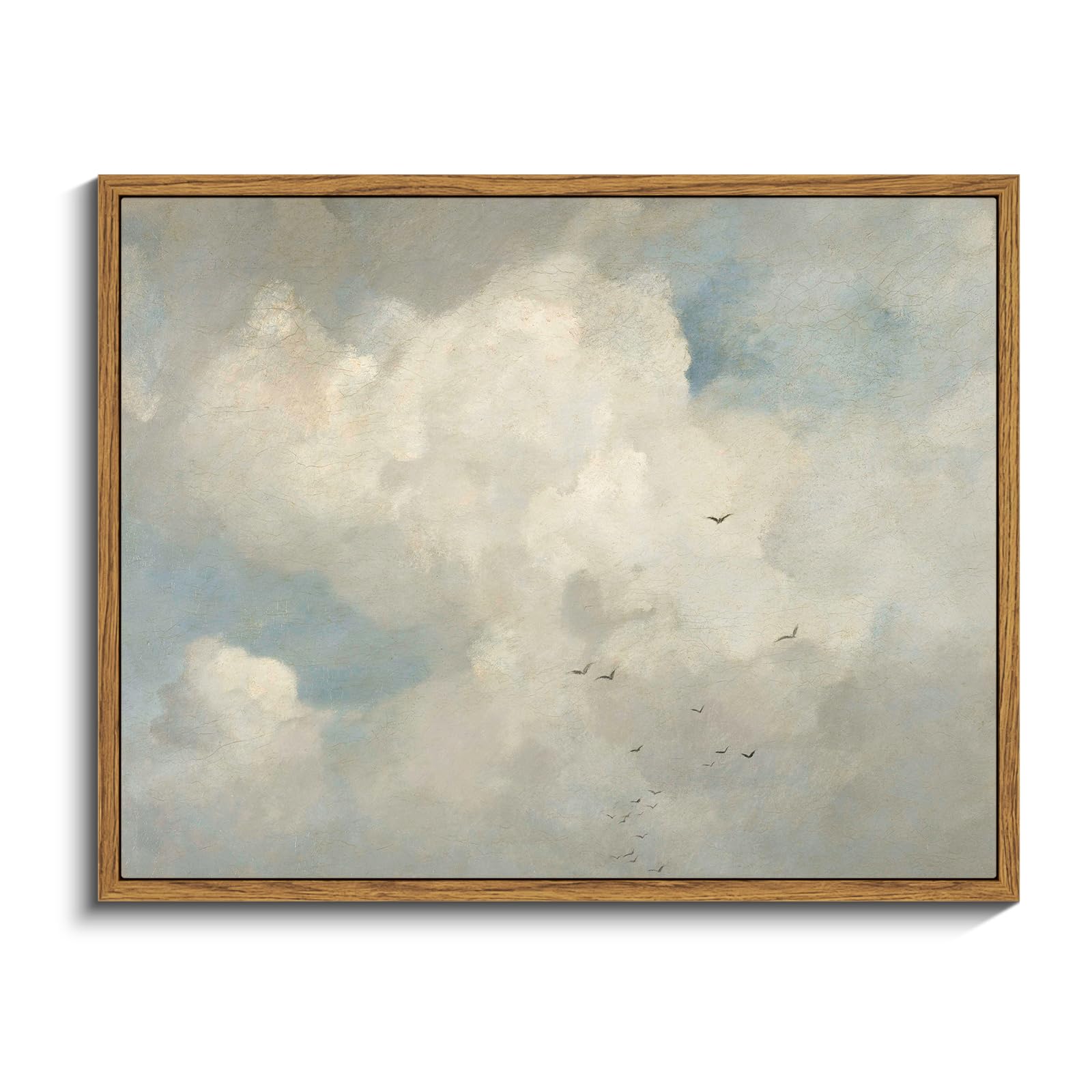 InSimSea Framed Canvas Wall Art Decor, Vintage Natue Landscape Art, Country Wilderness Painting Picture, Retro Decor for Bedroom Living Room, Office, Bathroom, Hallway, Room,12"x16"