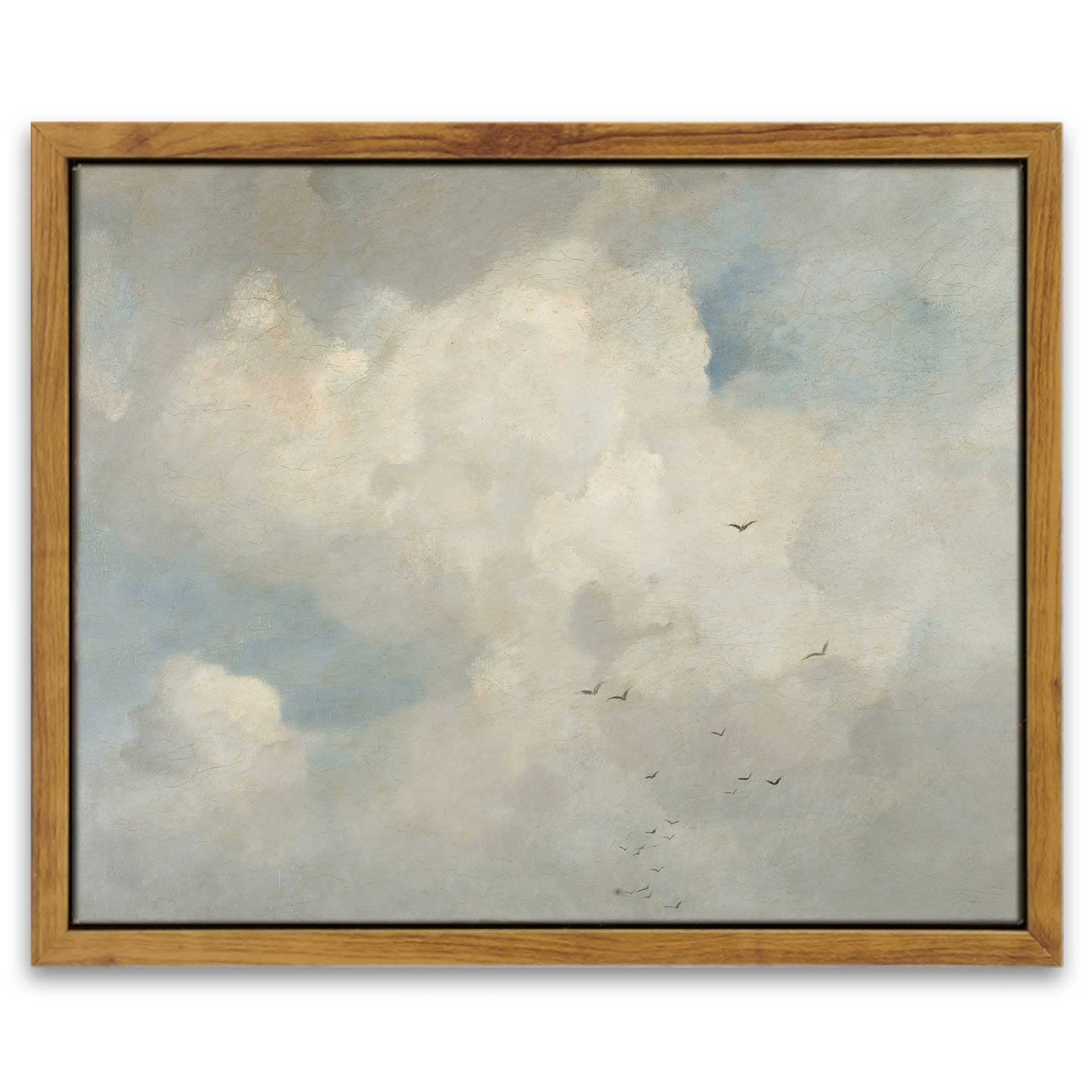 InSimSea Framed Canvas Wall Art Decor, Vintage Natue Landscape Art, Country Wilderness Painting Picture, Retro Decor for Bedroom Living Room, Office, Bathroom, Hallway, Room,12"x16"