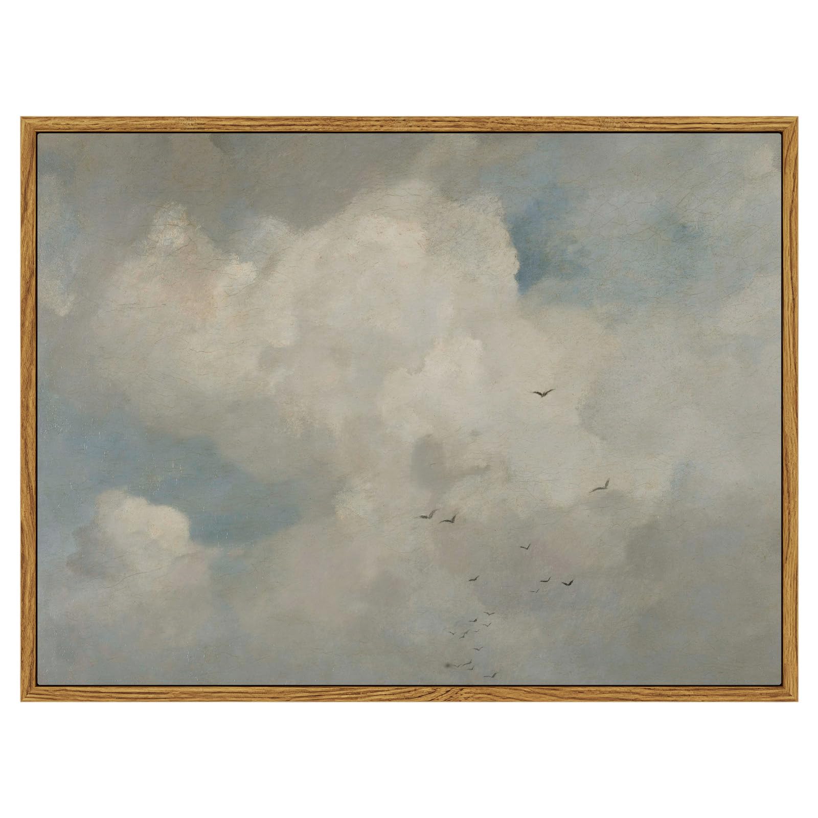 InSimSea Framed Canvas Wall Art Decor, Vintage Natue Landscape Art, Country Wilderness Painting Picture, Retro Decor for Bedroom Living Room, Office, Bathroom, Hallway, Room,12"x16"