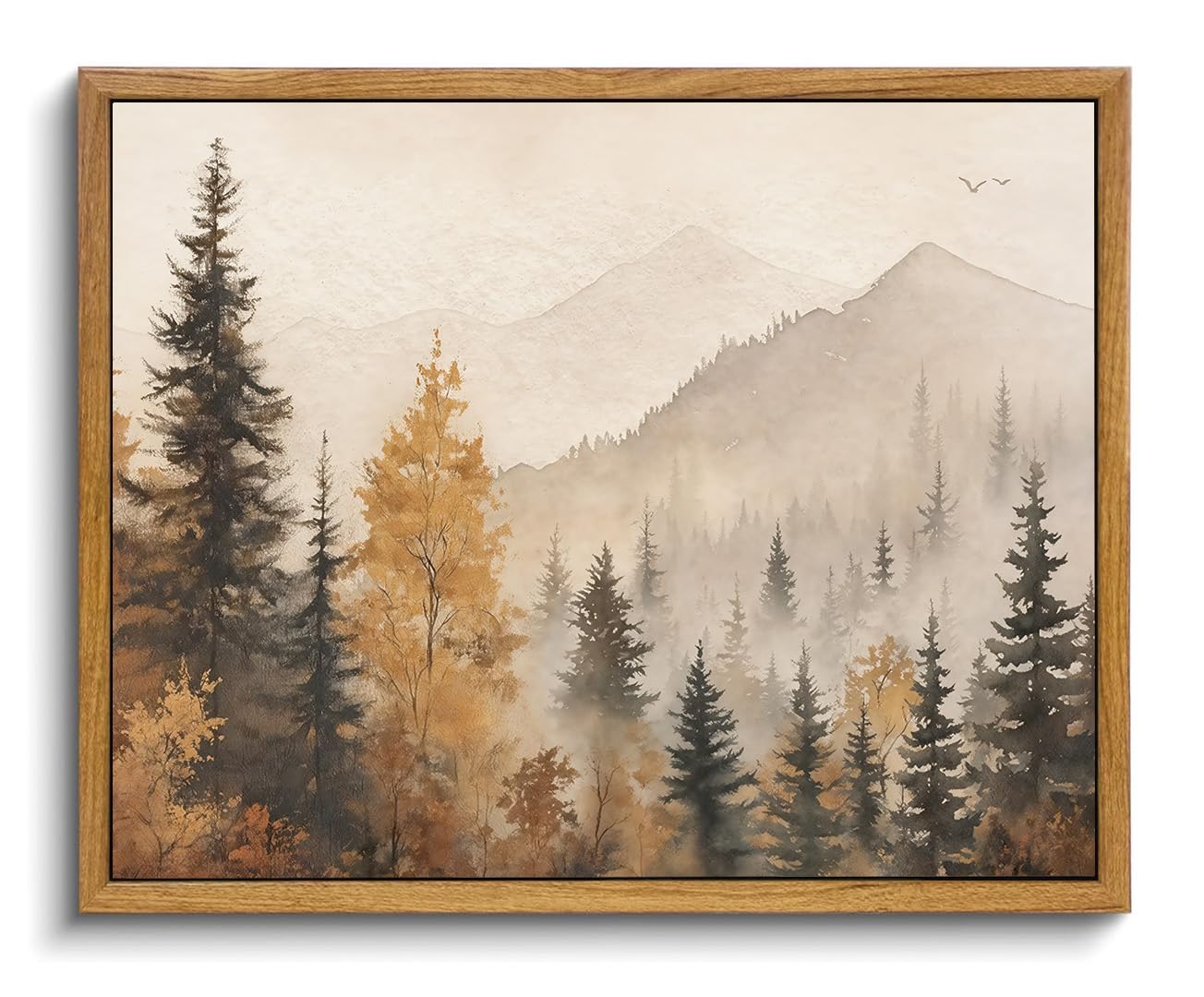 OIQArtOIQ Framed Canvas Wall Art,Vintage Decor,Landscape Nature Country Wildflower Paintings Farmhouse Pictures Modern Artwork Rustic Fall Flower Prints Cottagecore Office Living Room Bedroom Bathroom