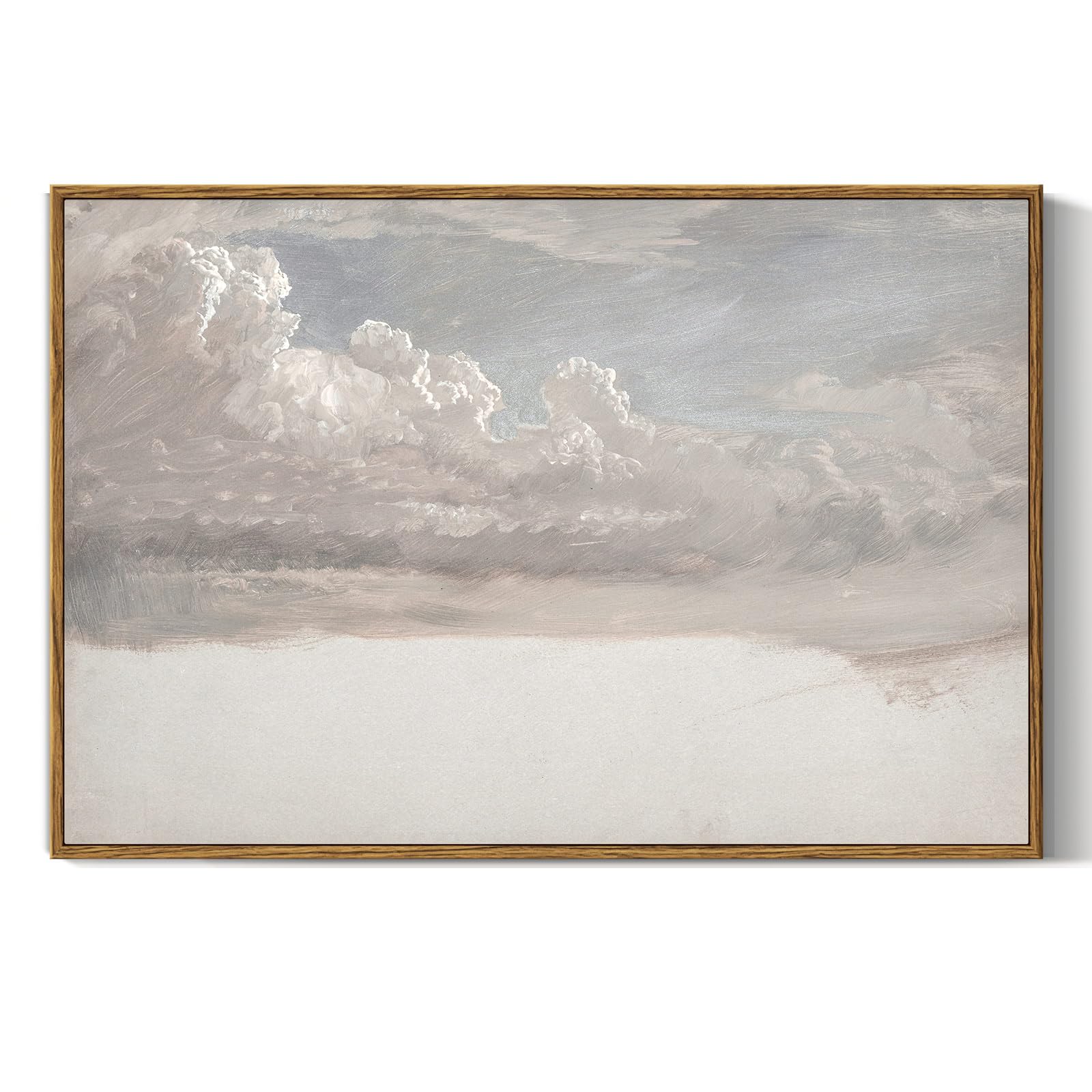 InSimSea Framed Canvas Wall Art Vintage Decor, Landscape Wall Art, Meadow with Flowers Art, Modern Farmhouse Decor, Cottagecore Bedroom Bathroom Office Decorations, 24"x36"