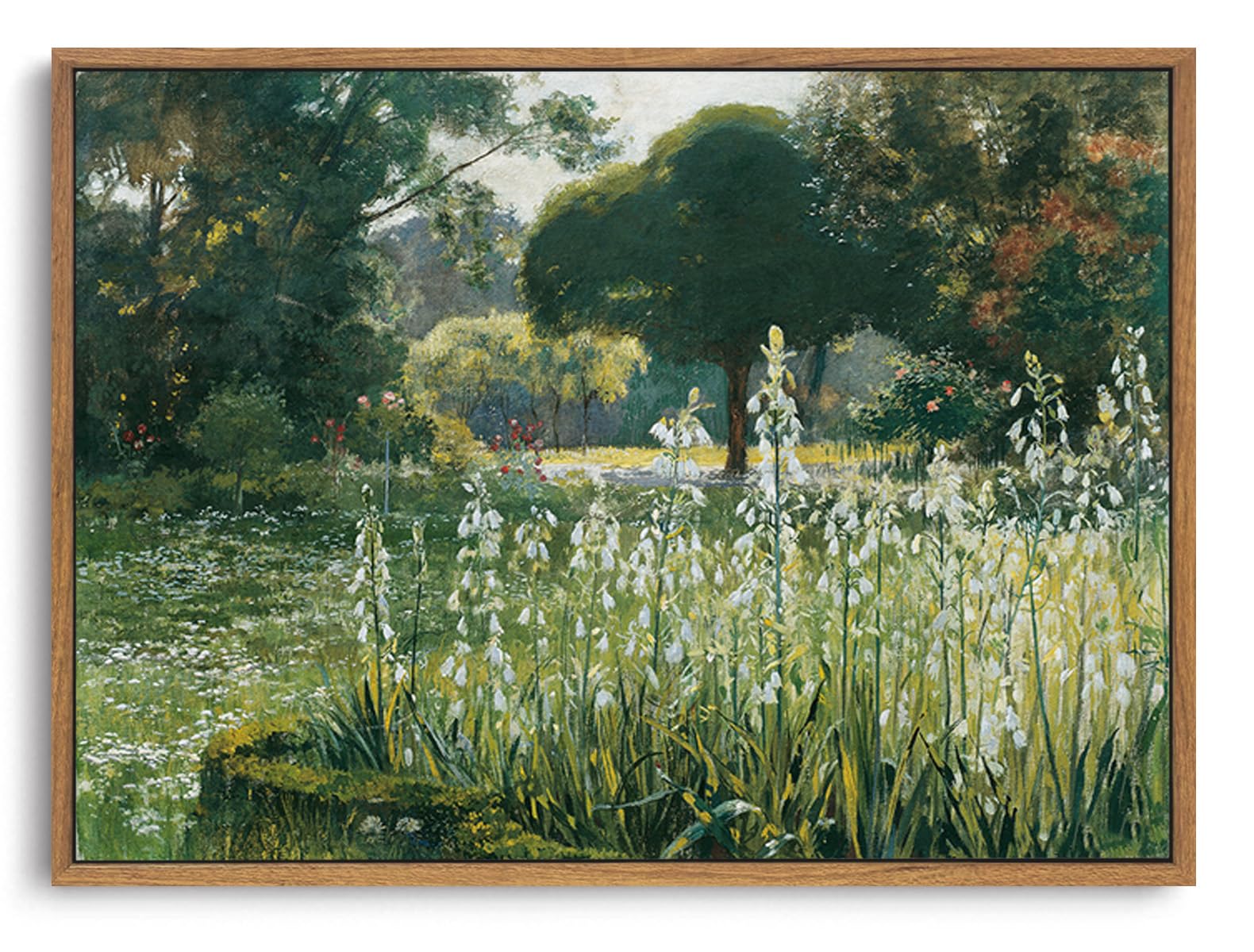 OIQArtOIQ Framed Canvas Wall Art,Vintage Decor,Landscape Nature Country Wildflower Paintings Farmhouse Pictures Modern Artwork Rustic Fall Flower Prints Cottagecore Office Living Room Bedroom Bathroom