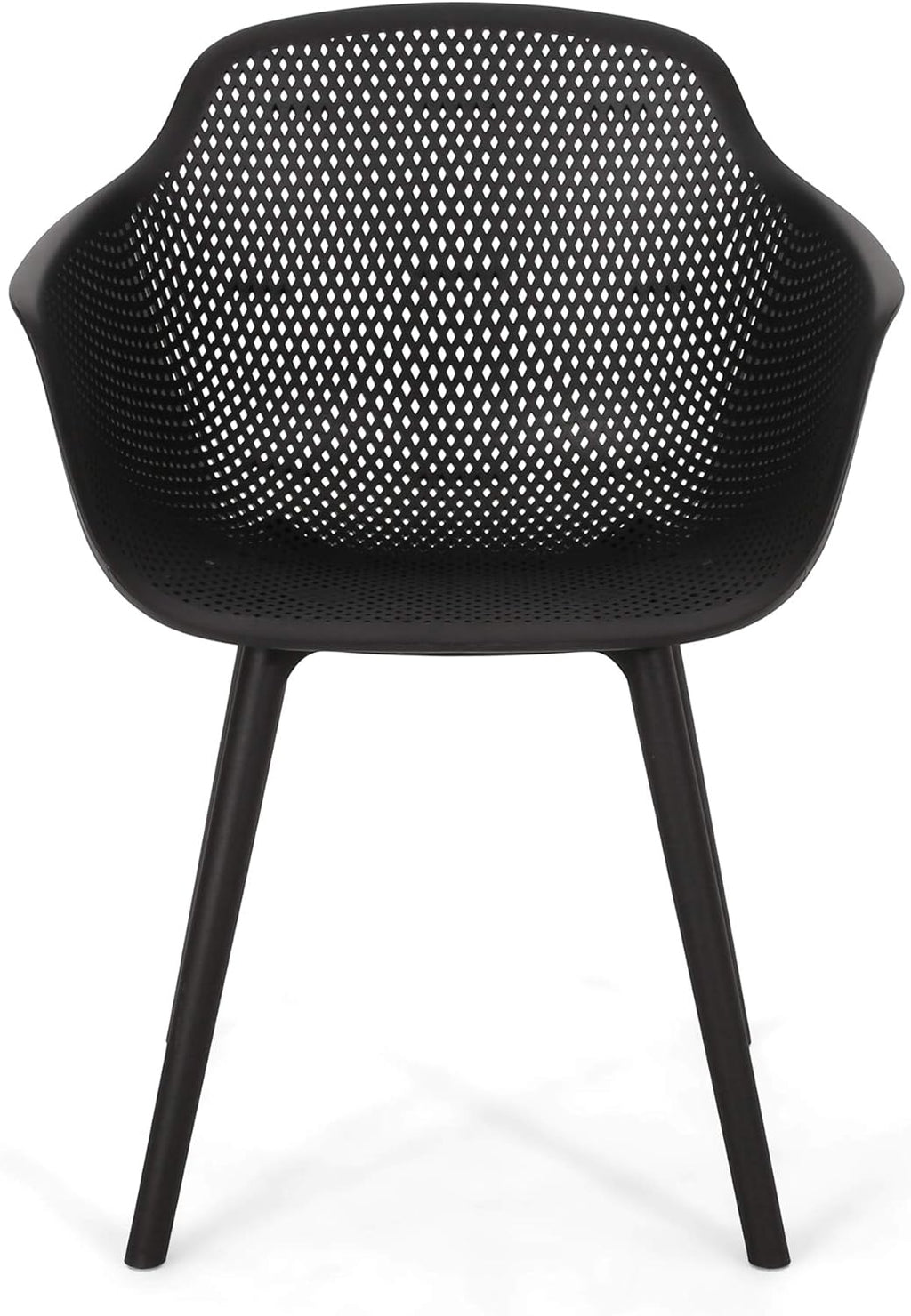 Christopher Knight Home Davina Outdoor Dining Chair (Set of 2), Polypropylene, Black