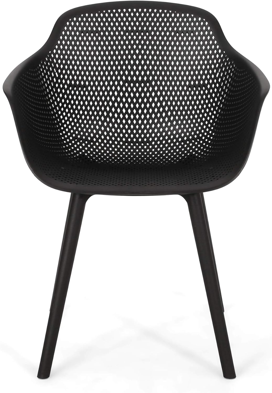 Christopher Knight Home Davina Outdoor Dining Chair (Set of 2), Polypropylene, Black