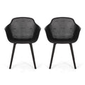 Christopher Knight Home Davina Outdoor Dining Chair (Set of 2), Polypropylene, Black