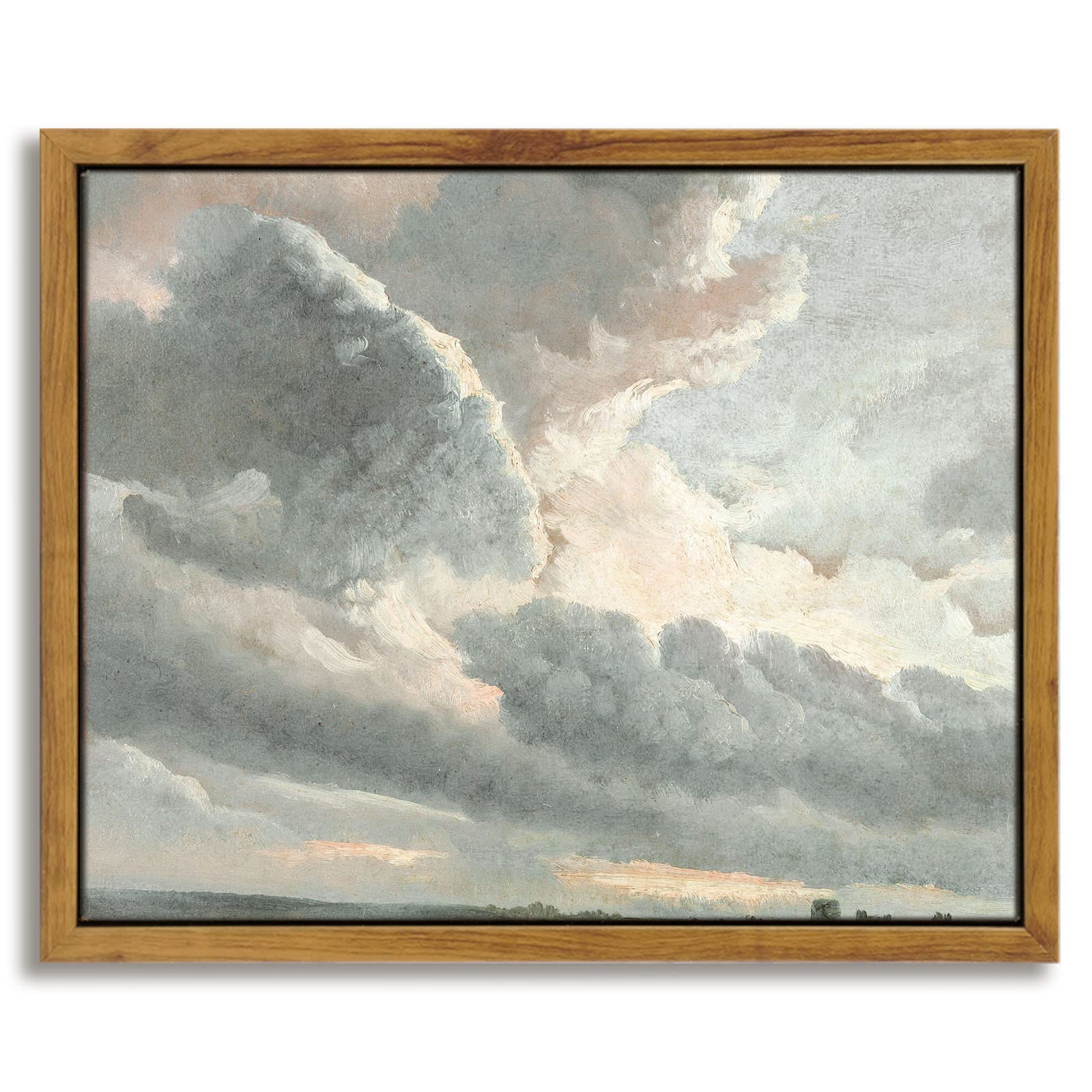 InSimSea Framed Canvas Wall Art Decor, Vintage Natue Landscape Art, Country Wilderness Painting Picture, Retro Decor for Bedroom Living Room, Office, Bathroom, Hallway, Room,12"x16"