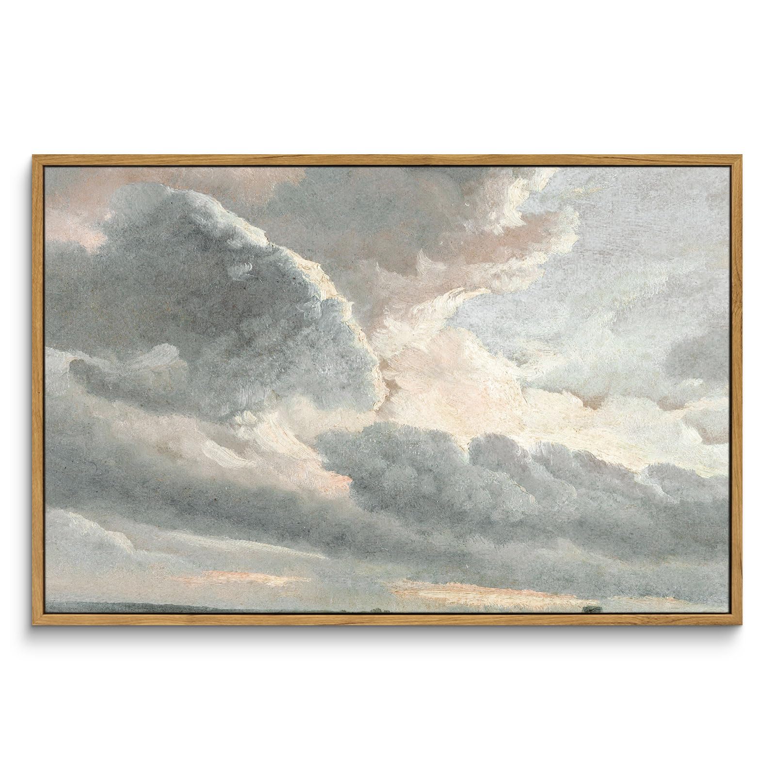 InSimSea Framed Canvas Wall Art Decor, Vintage Natue Landscape Art, Country Wilderness Painting Picture, Retro Decor for Bedroom Living Room, Office, Bathroom, Hallway, Room,12"x16"