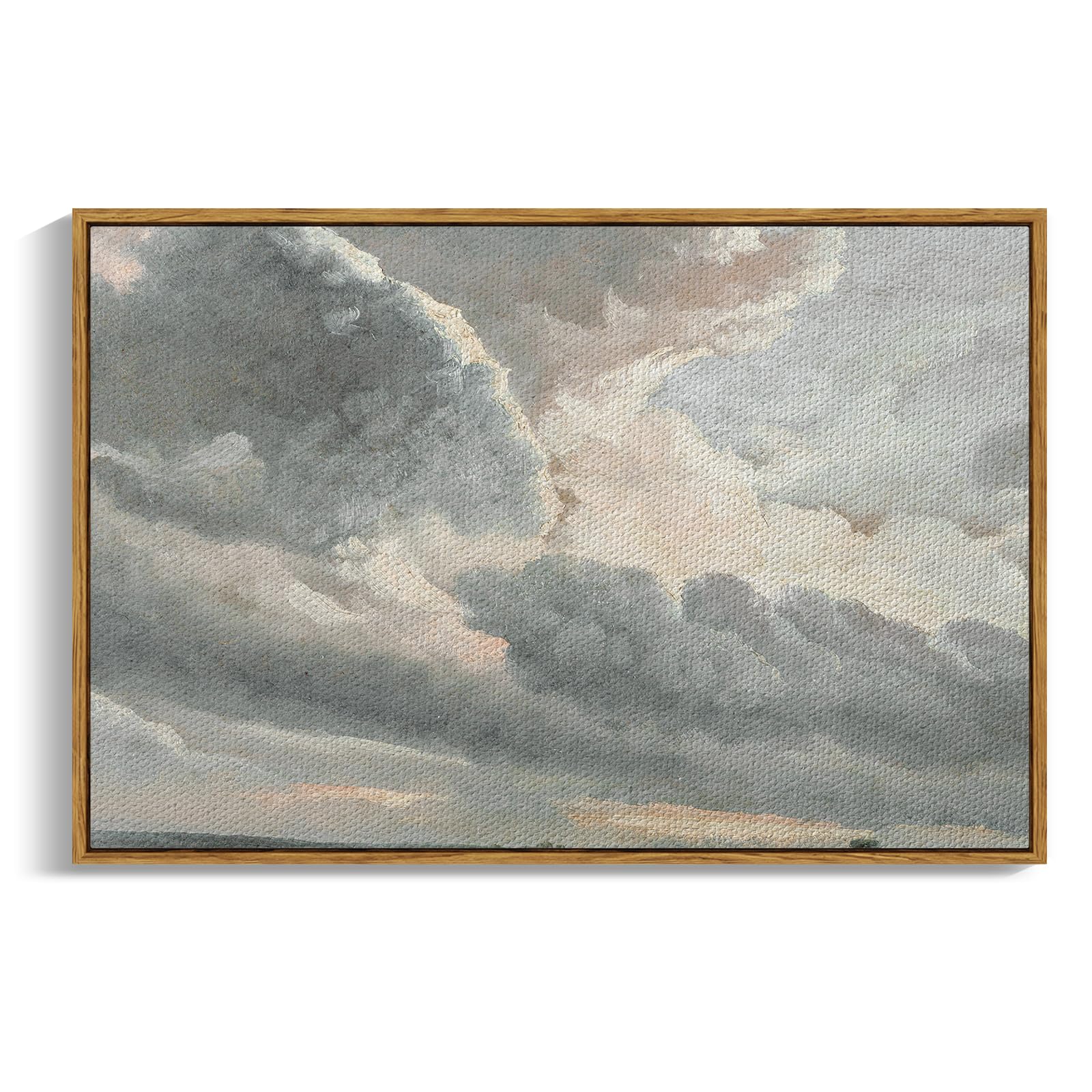 InSimSea Framed Canvas Wall Art Decor, Vintage Natue Landscape Art, Country Wilderness Painting Picture, Retro Decor for Bedroom Living Room, Office, Bathroom, Hallway, Room,12"x16"