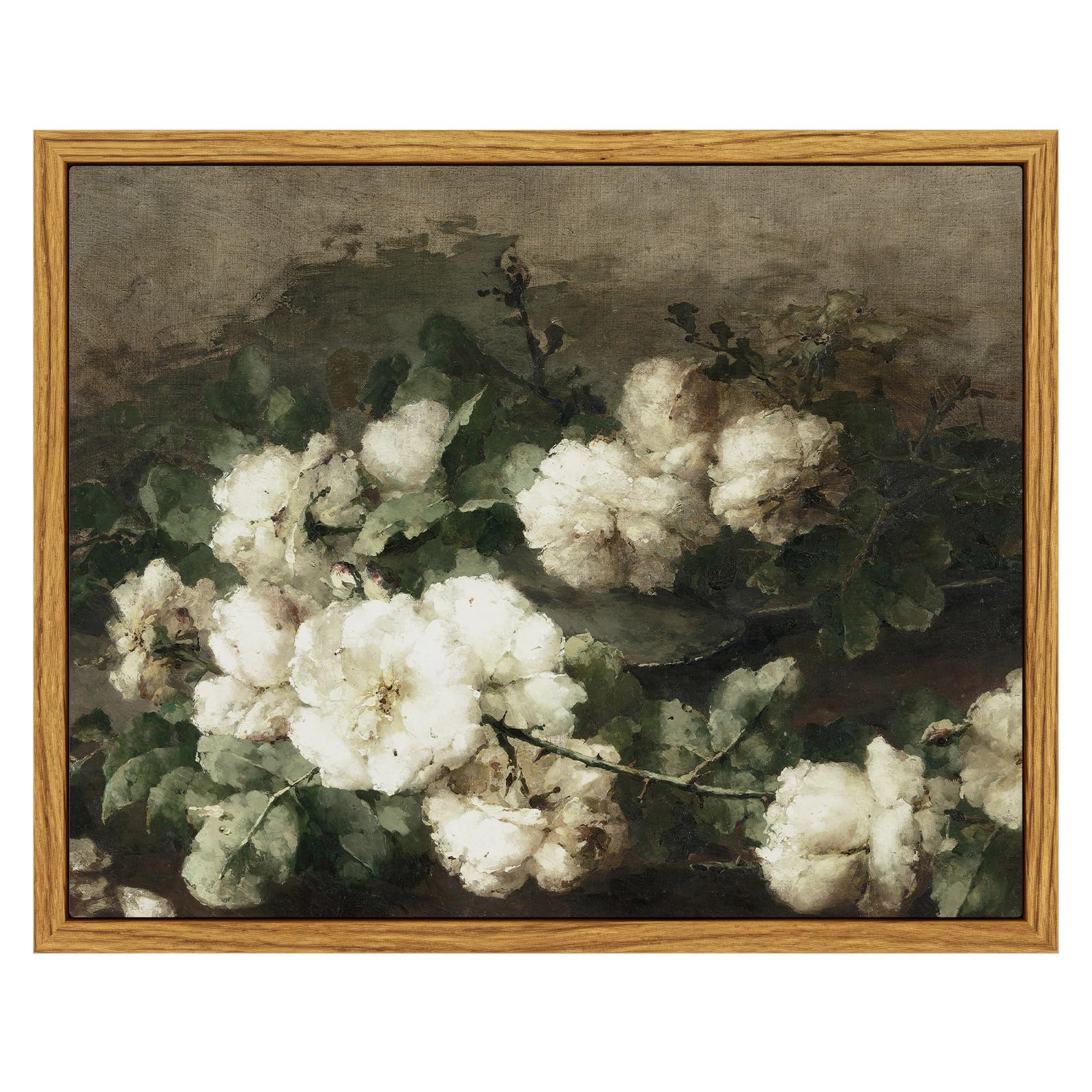 InSimSea Framed Canvas Wall Art Decor, Vintage Natue Landscape Art, Country Wilderness Painting Picture, Retro Decor for Bedroom Living Room, Office, Bathroom, Hallway, Room,12"x16"