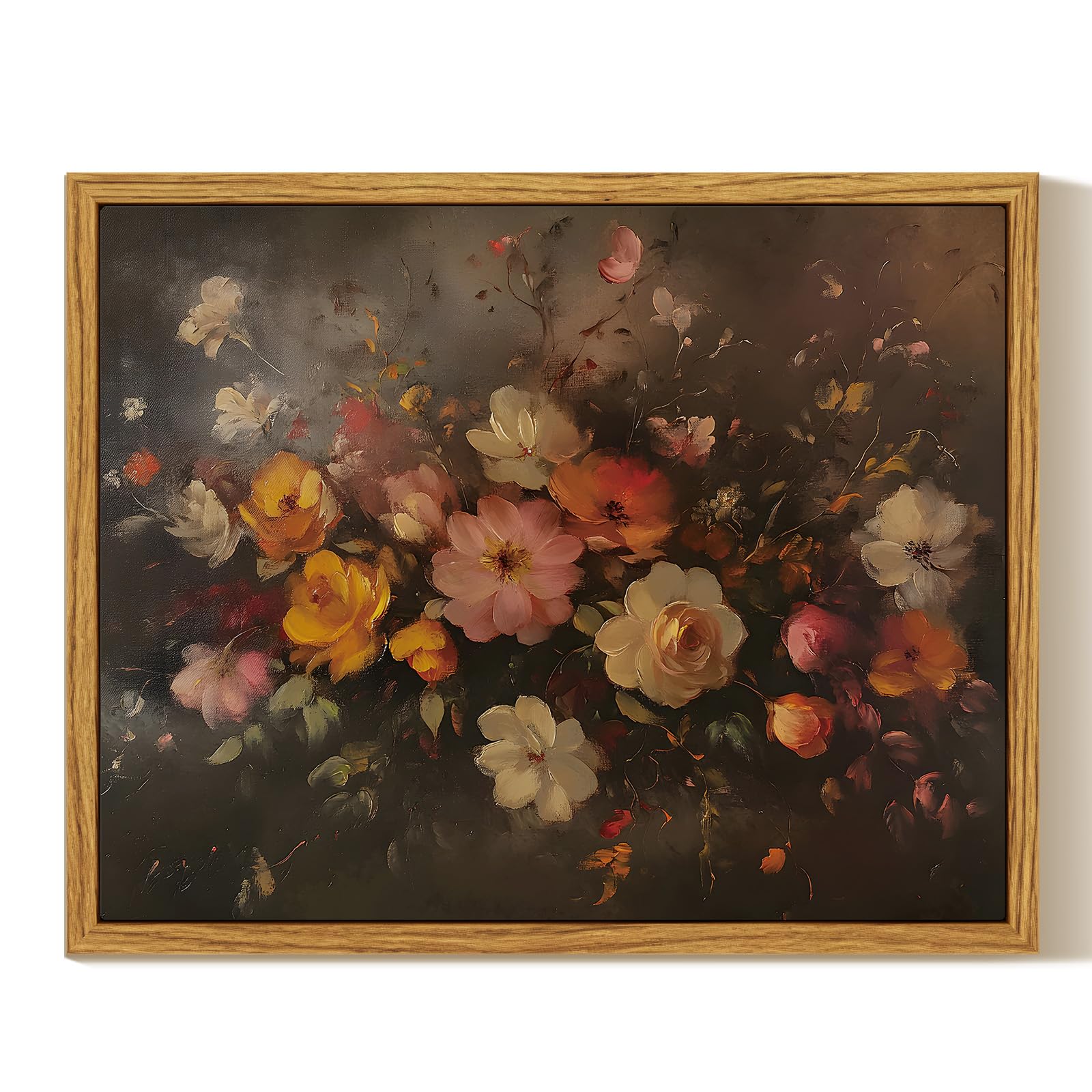 InSimSea Framed Canvas Wall Art Decor, Vintage Natue Landscape Art, Country Wilderness Painting Picture, Retro Decor for Bedroom Living Room, Office, Bathroom, Hallway, Room,12"x16"