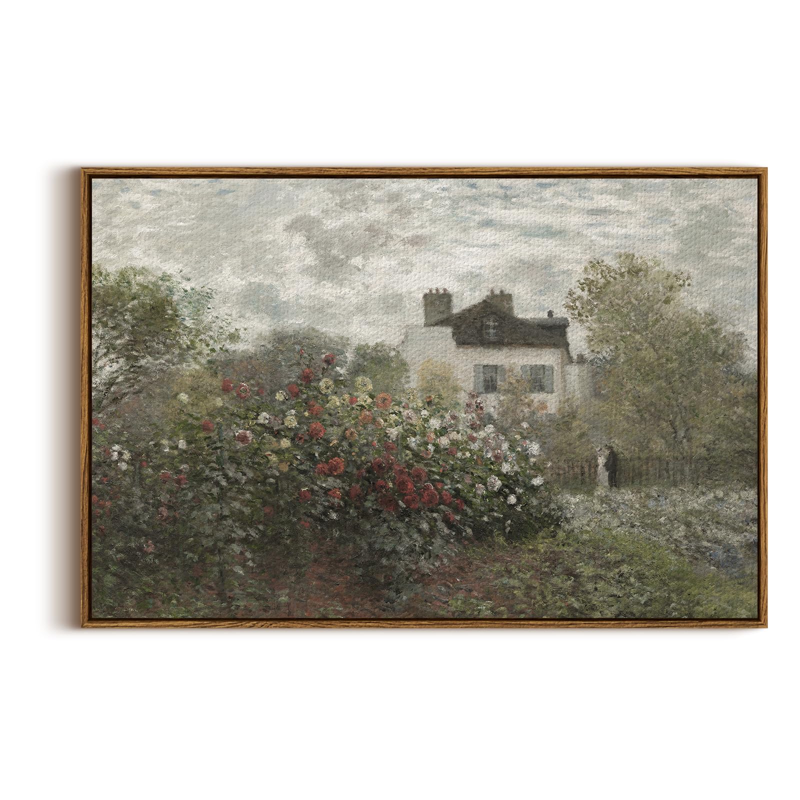 InSimSea Framed Canvas Wall Art Decor, Vintage Natue Landscape Art, Country Wilderness Painting Picture, Retro Decor for Bedroom Living Room, Office, Bathroom, Hallway, Room,12"x16"