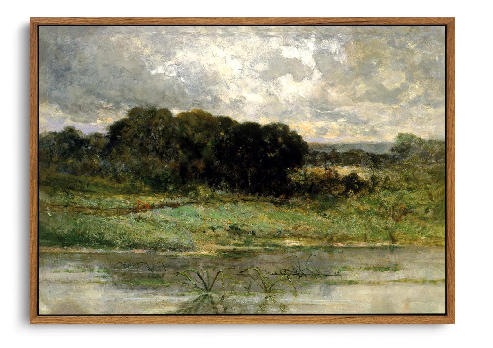 OIQArtOIQ Framed Canvas Wall Art,Vintage Decor,Landscape Nature Country Wildflower Paintings Farmhouse Pictures Modern Artwork Rustic Fall Flower Prints Cottagecore Office Living Room Bedroom Bathroom