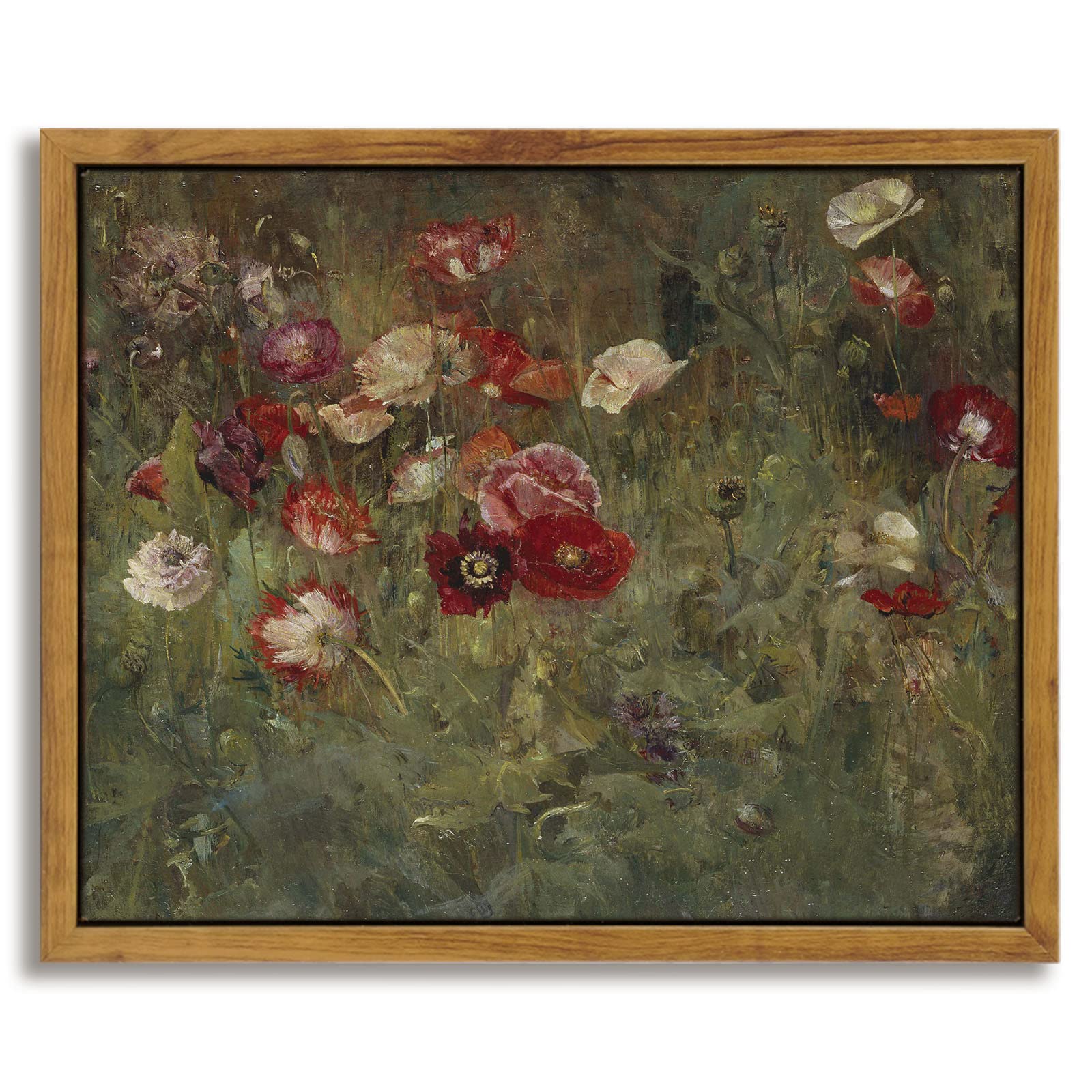 InSimSea Framed Canvas Wall Art Decor, Vintage Natue Landscape Art, Country Wilderness Painting Picture, Retro Decor for Bedroom Living Room, Office, Bathroom, Hallway, Room,12"x16"