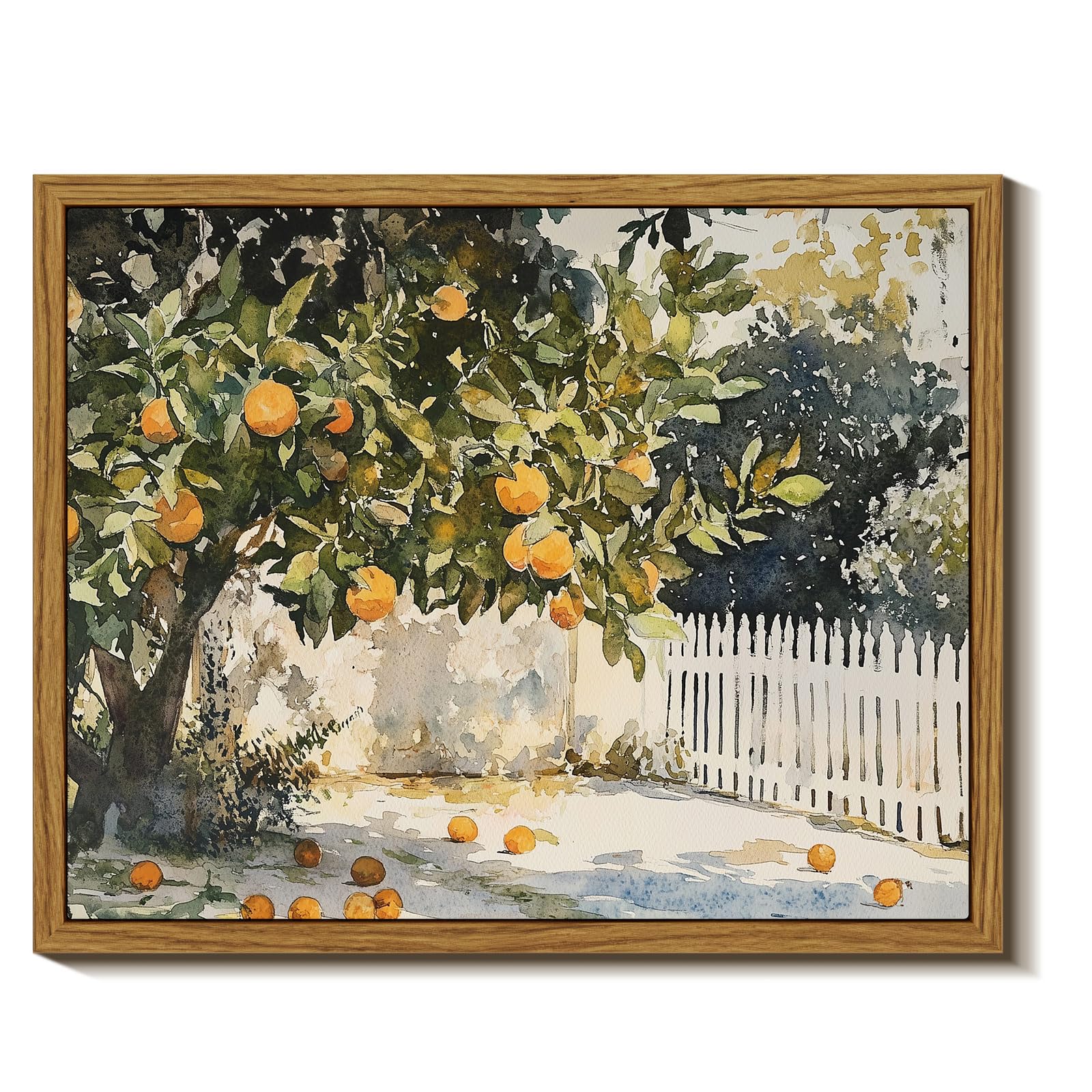 InSimSea Framed Canvas Wall Art Decor, Vintage Natue Landscape Art, Country Wilderness Painting Picture, Retro Decor for Bedroom Living Room, Office, Bathroom, Hallway, Room,12"x16"