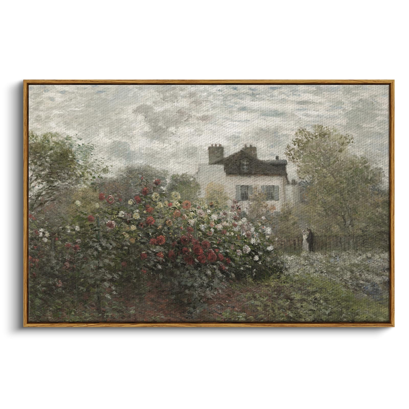 InSimSea Framed Canvas Wall Art Decor, Vintage Natue Landscape Art, Country Wilderness Painting Picture, Retro Decor for Bedroom Living Room, Office, Bathroom, Hallway, Room,12"x16"